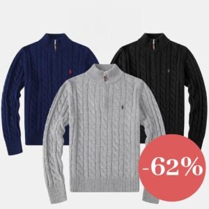 Zopfmuster-Kaschmirpullover RL